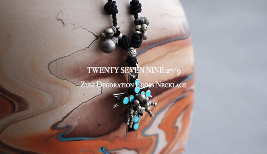 【TWENTY SEVEN NINE 27/9】 Zuni Decoration Cross Necklace ”Artist By Vincent Abeita"新たな作品が入荷いたしました。