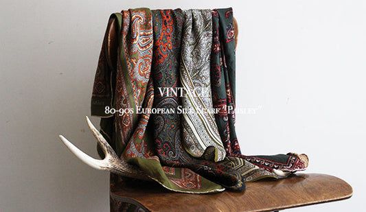 【VINTAGE】80-90s European Silk Scarf "Paisley"をオンラインショップにリリース致しました。