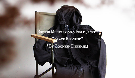 【INPORT】British Military SAS Field Jacket "Black Rip Stop" 『By Cooneen Defense』抜群にクールなブラックミリタリージャケット。