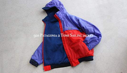 【VINTAGE】92s Patagonia 2 Tone Sailing jacket.大好きなパタゴニアのヴィンテージをリリースです。