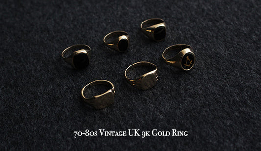 【VINTAGE】70-80s Vintage UK 9k Gold Ring.コツコツと集めていたヴィンテージゴールドリングをリリースです。
