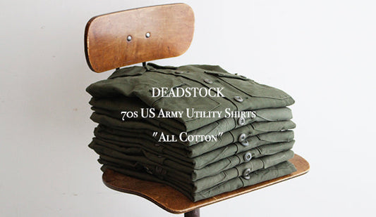 【DEADSTOCK】70s US Army Utility Shirts "All Cotton"先日のアメリカからの荷物で届いた嬉しい1枚。