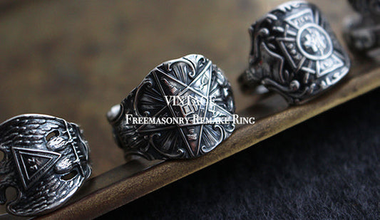 【VINTAGE】Freemasonry Remake Ring.アメリカの時代背景を感じる抜群にクールなリメイクリング。