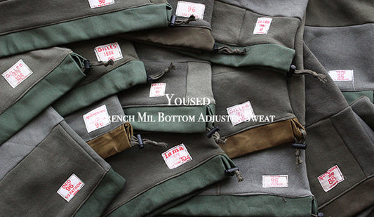 【Yoused / ユーズド】French Mil Bottom Adjuster Sweat.ヴィンテージスウェットを再構築した1枚。