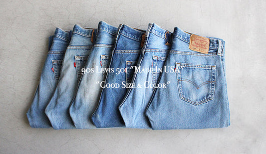 【VINTAGE】90s Levis 501 "Made In USA" "Good Size & Color"をオンラインショップにアップいたしました。