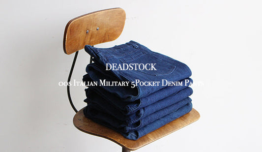 【DEADSTOCK】00s Italian Military 5Pocket Denim Pants.シルエットの良いミリタリーデニムが入荷です。