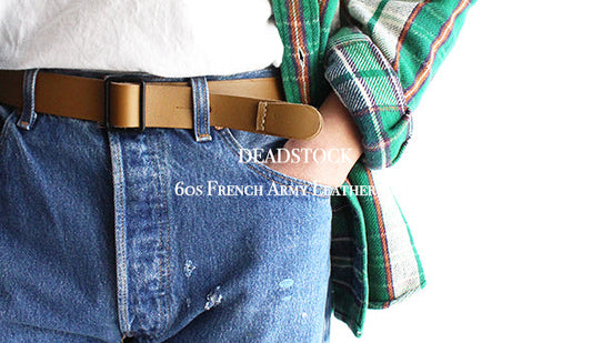 【DEADSTOCK】60s French Army Leather Belt.雰囲気の良いミリタリーベルトが入荷いたしました。