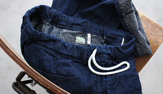 【HEXICO / ヘキシコ】Drawstring Pants 9oz Selvedge Denim "Made By Orslow Fabrics"が入荷いたしました。