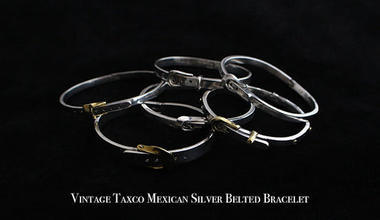 【VINTAGE】Vintage Taxco Mexican Silver Belted Bracelet.新たに上品なデザインが魅力のジュエリーが届きました。