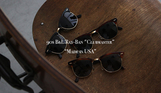 【VINTAGE】90s B&L Ray-Ban "Clubmaster” Made in USA 『Original Glass lens』が再入荷致しました。是非、お見逃しなく。