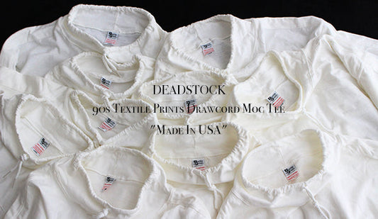 【DEADSTOCK】90s Textile Prints Drawcord Moc Tee "Made In USA"こちらが奇跡の再入荷です。