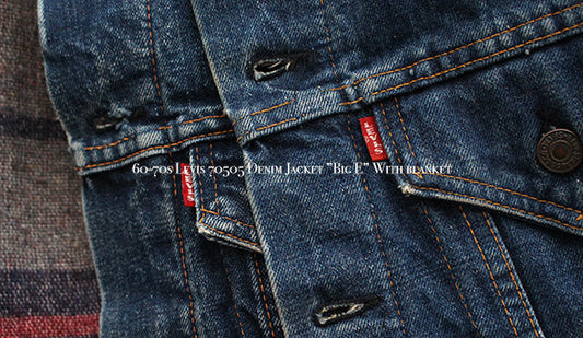 【VINTAGE】60-70s Levis 70505 Denim Jacket ”Big E” With blanketを2点リリースいたしました。