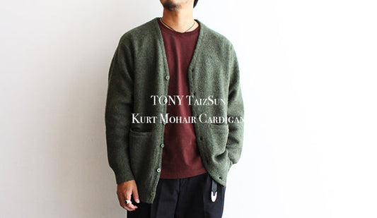 【TONY TaizSun / トニー タイズサン】Kurt Mohair Cardigan.ニットに続いてカーディガンも入荷いたしました。
