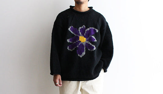 【MacMahon Knitting Mills By Niche】 All Roll Neck Knit " Flower "が入荷いたしました。
