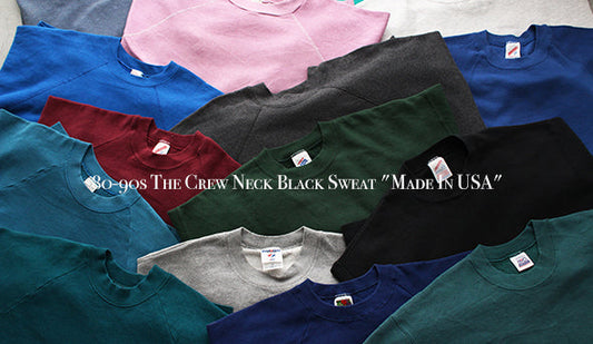 【VINTAGE】80-90s The Crew Neck Black Sweat "Made In USA"をリリース致します。