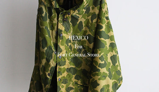 【HEXICO】For FORT Exclusive Coach Jacket EX. ”1950s US Military Duck Hunter Camo Parachute”をリリース致します。