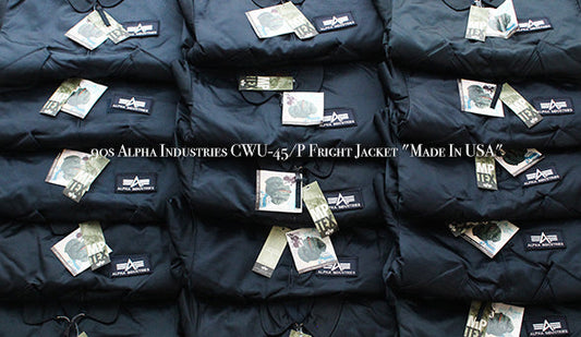 【DEADSTOCK】90s Alpha Industries CWU-45/P Fright Jacket "Made In USA"スペシャルな1枚をリリース致します。