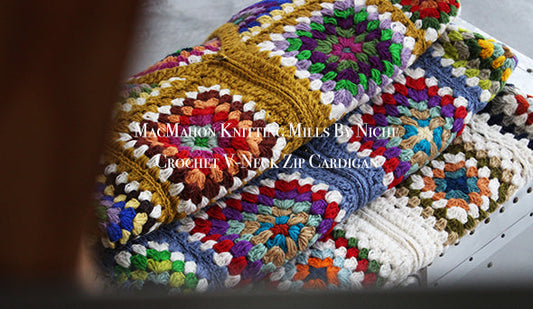 【MacMahon Knitting Mills By Niche】Crochet V-Neck Zip Cardigan.ヴィンテージのようなハンドニットが入荷です。