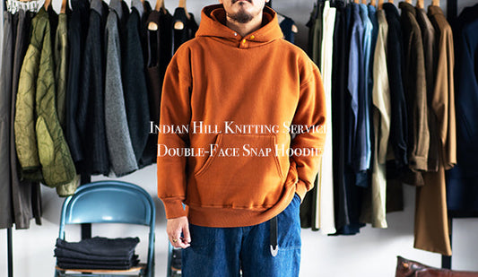【Indian Hill Knitting Service / インディアン ヒル ニッティング サービス】Double-Face  Hoodieをリリースいたします。