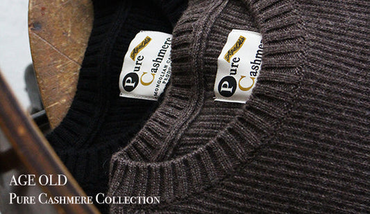 【AGE OLD】Pure Cashmere Side Slit Knit ”Made In Japan”をリリースいたします。