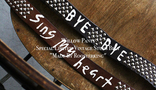 【Willow Pants】Special Limited Vintage Studs Belt ”Made By Roosterking"が入荷いたしました。ほんと最高です。。