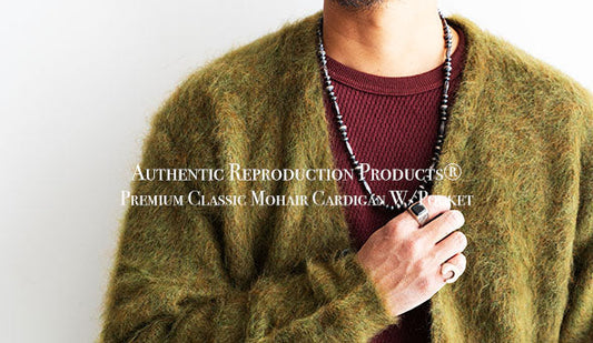 【Authentic Reproduction Products®】Premium Classic Mohair Cardigan W/Pocketの『Olive Color』をリリースいたします。