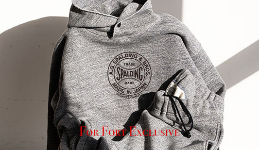【A.G.SPALDING&BROS】Single Side Line Parka “Neck  Botton” & Training Sweat Pants "Straight Hem Custom"『For Fort Exclusive』