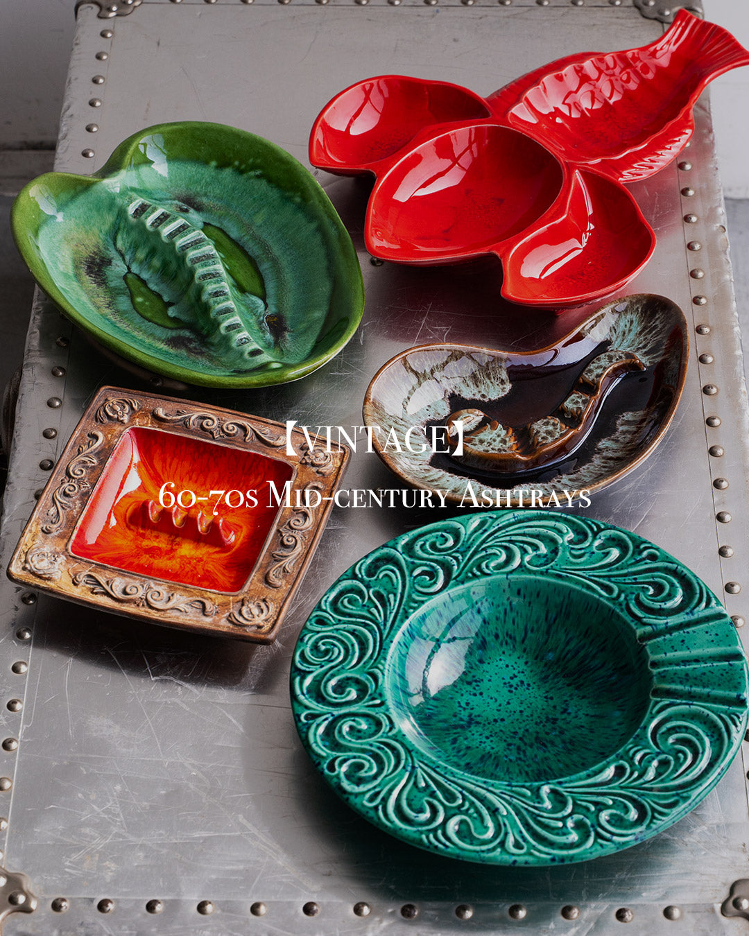 【VINTAGE】60-70s Mid-century Ashtrays