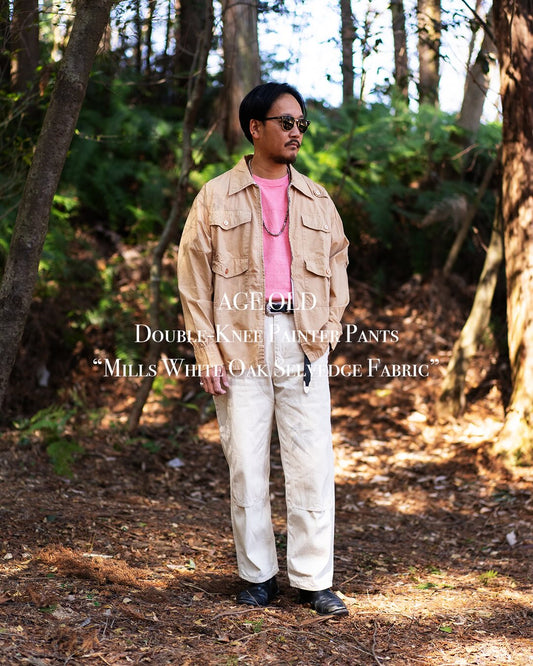 【AGE OLD】Double-Knee Painter Pants "Deadstock Cone Mills White Oak Selvedge Fabric"をリリースいたします。