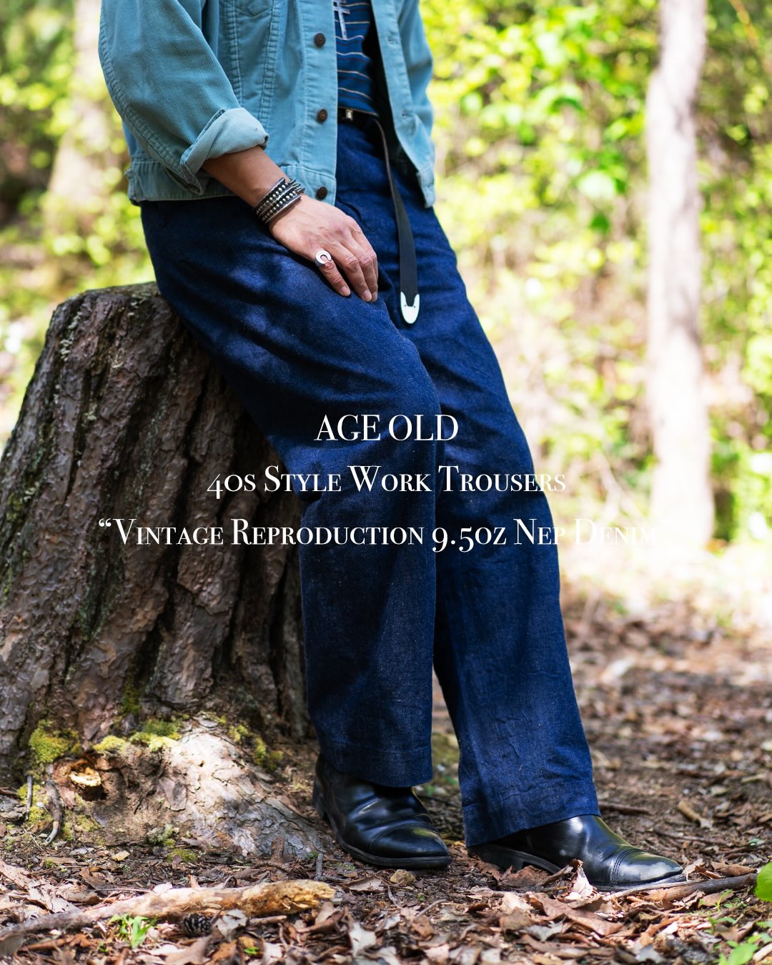 【AGE OLD / エイジオールド】40s Style Work Trousers “40s Reproduction 9.5oz New Denim”