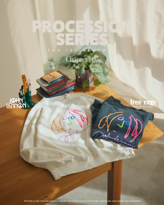 【John Lennon×free rage×FORT】ART Raglan Crew Sweatをリリースいたします。
