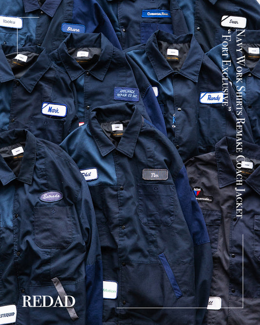 【redad】Navy Work Shirts Remake Coach Jacket『Fort Exclusive』