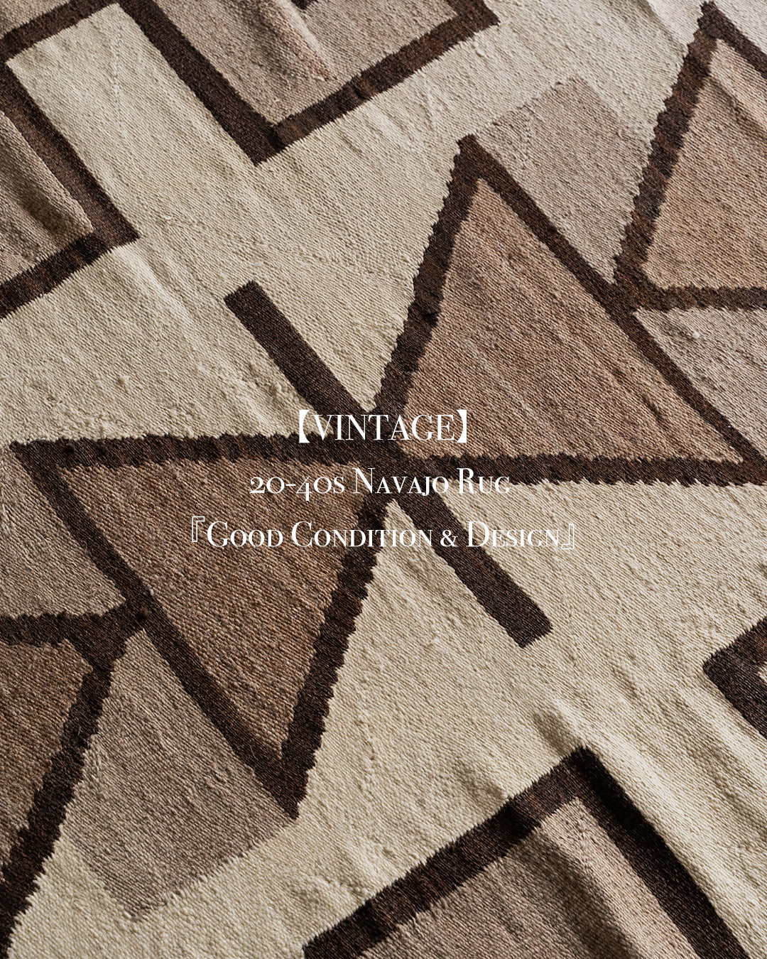 40s Navajo Rug 『Good Condition & Design』