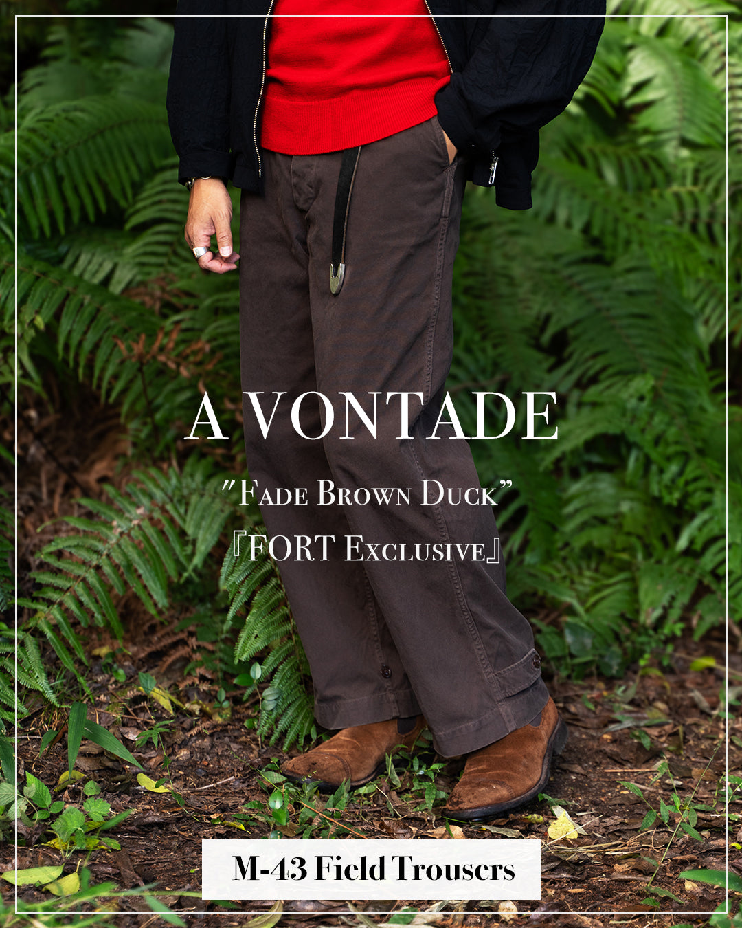 【A VONTADE】M-43 Field Trousers『Fade Brown Duck』『FORT EXCLUSIVE』