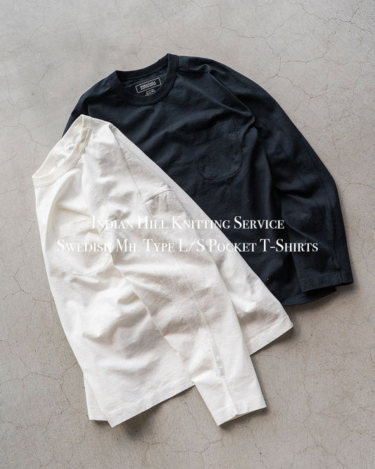 【Indian Hill Knitting Service】 Swedish Mil Type L/S Pocket T-Shirts