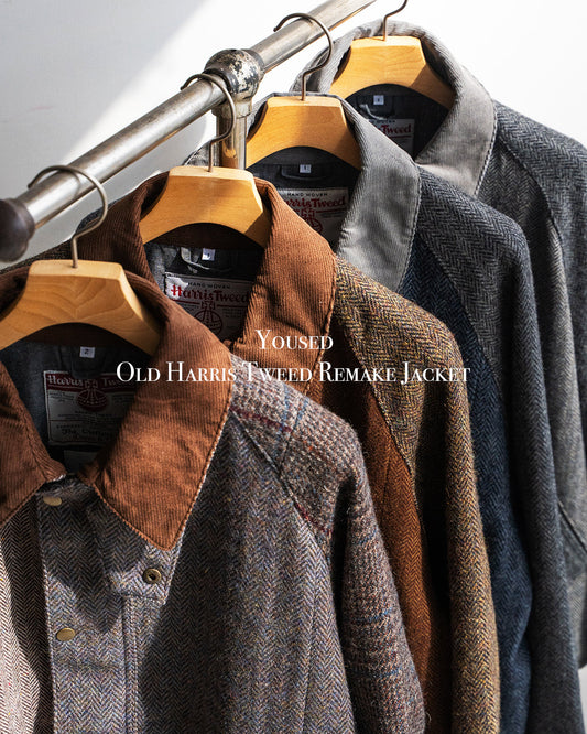 【Yoused】Old Harris Tweed Remake Jacket BEDALE Type
