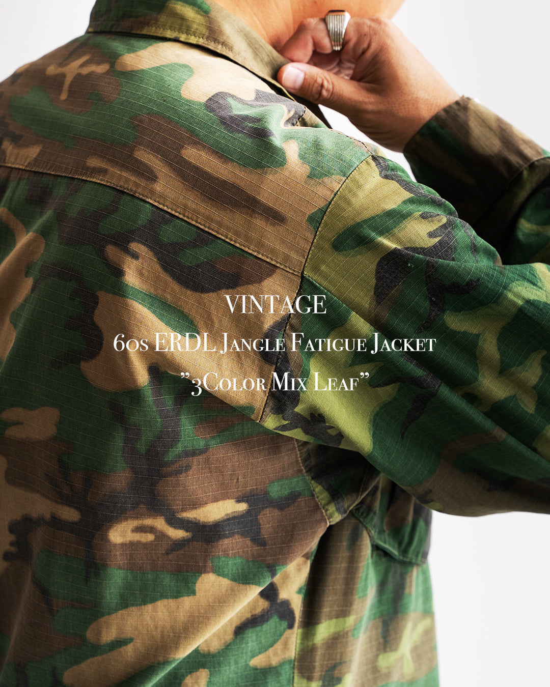 【VINTAGE】60s ERDL Jangle Fatigue Jacket 『3Color Mix Leaf』