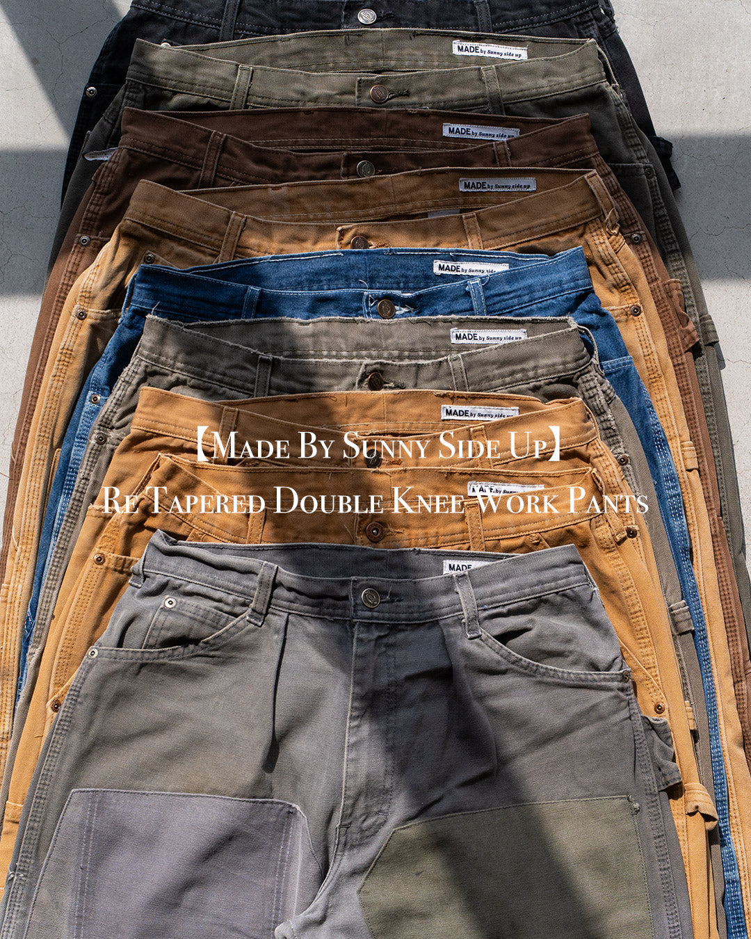 【Made By Sunny Side Up】Re Tapered Double Knee Work Pants