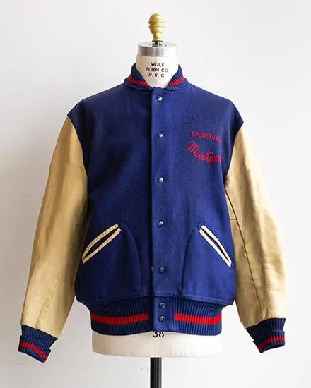 【VINTAGE】50s H.L.Whiting Varsity jacket "Good Color"