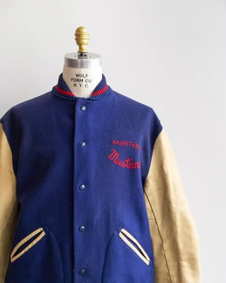 【VINTAGE】50s H.L.Whiting Varsity jacket "Good Color"