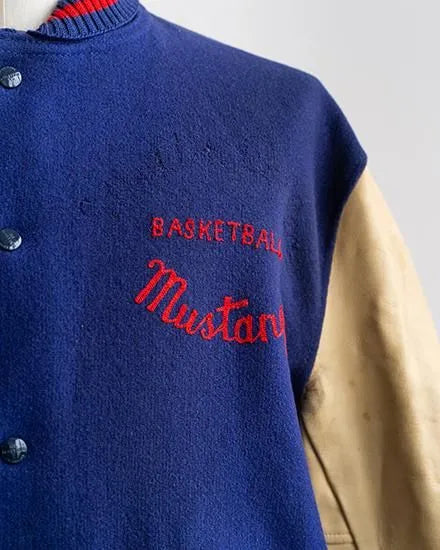 【VINTAGE】50s H.L.Whiting Varsity jacket "Good Color"
