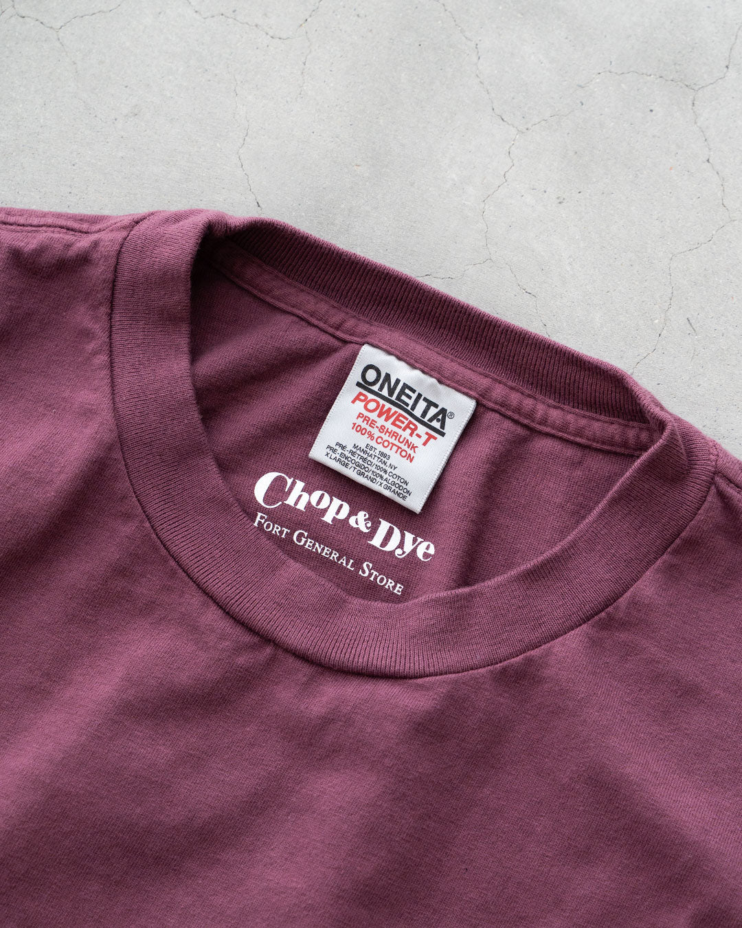 【ONEITA × Fort General Store】Chop & Dye S/S Power Tee