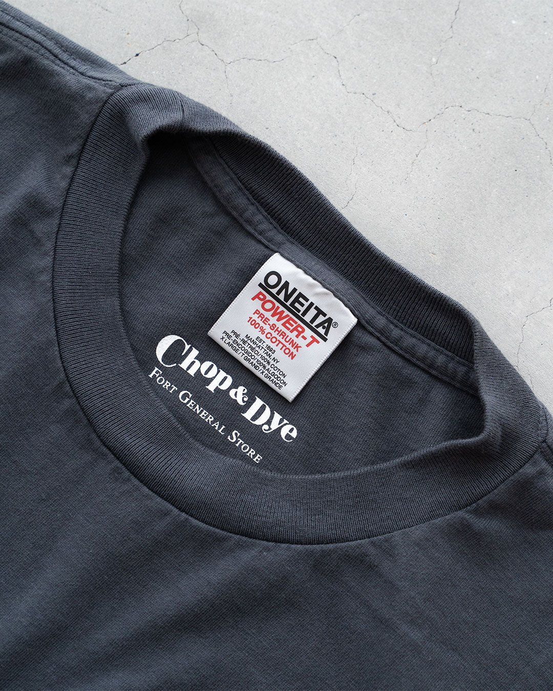 【ONEITA × Fort General Store】Chop & Dye S/S Power Tee