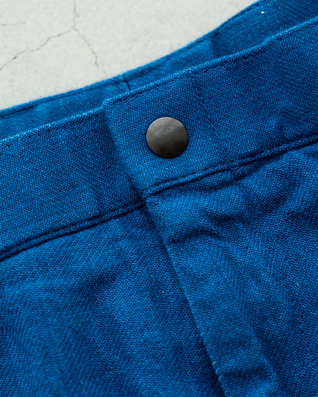 【HEXICO】Indigo Flannel Slacks 『30s Cinch Buckle Iron / 70-80s Talon 42 Brass』