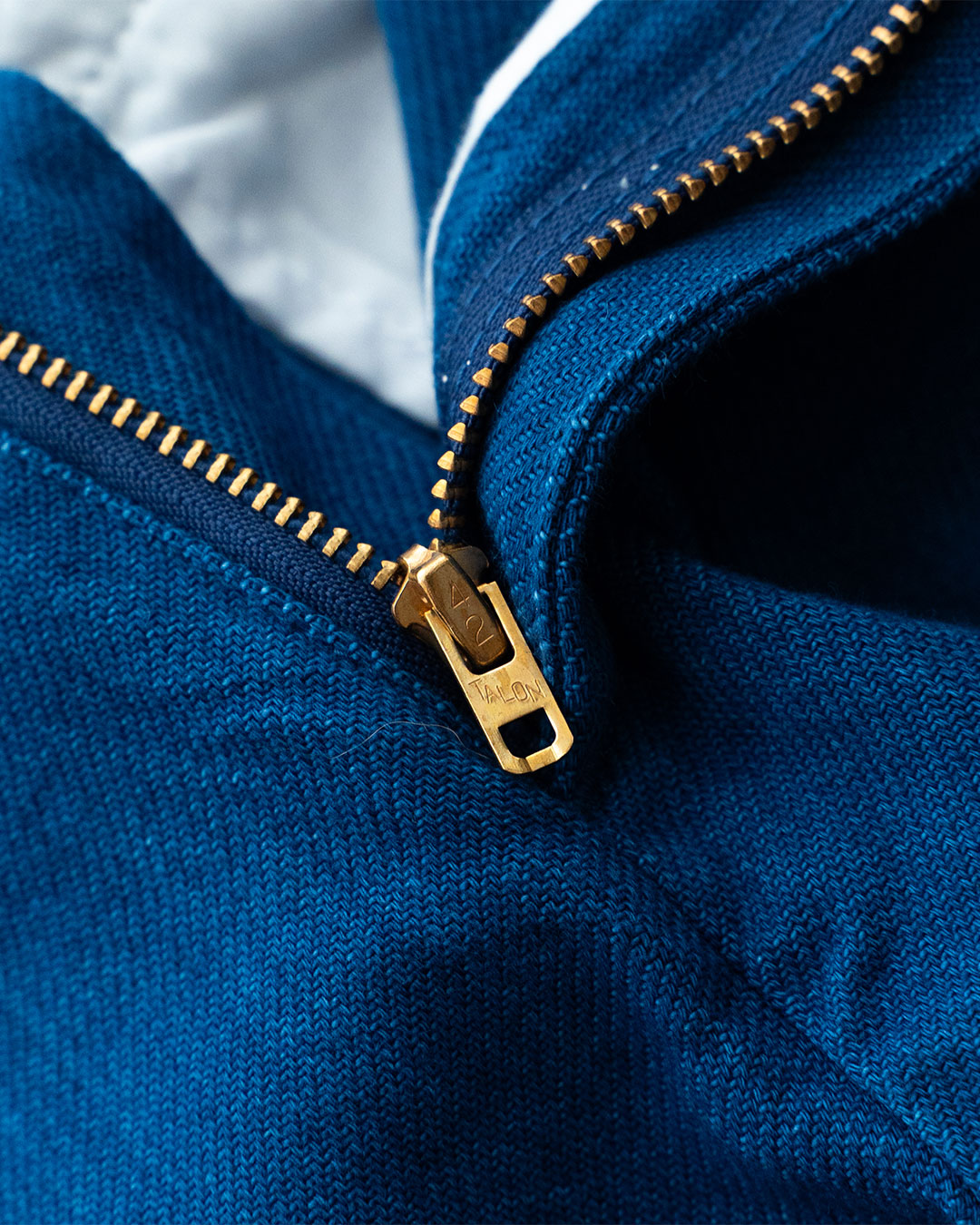 【HEXICO】Indigo Flannel Slacks 『30s Cinch Buckle Iron / 70-80s Talon 42 Brass』