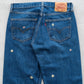 【SHANANA MIL】Used 501 Denim『Hand Embroidery Daisy』①