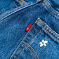 【SHANANA MIL】Used 501 Denim『Hand Embroidery Daisy』①