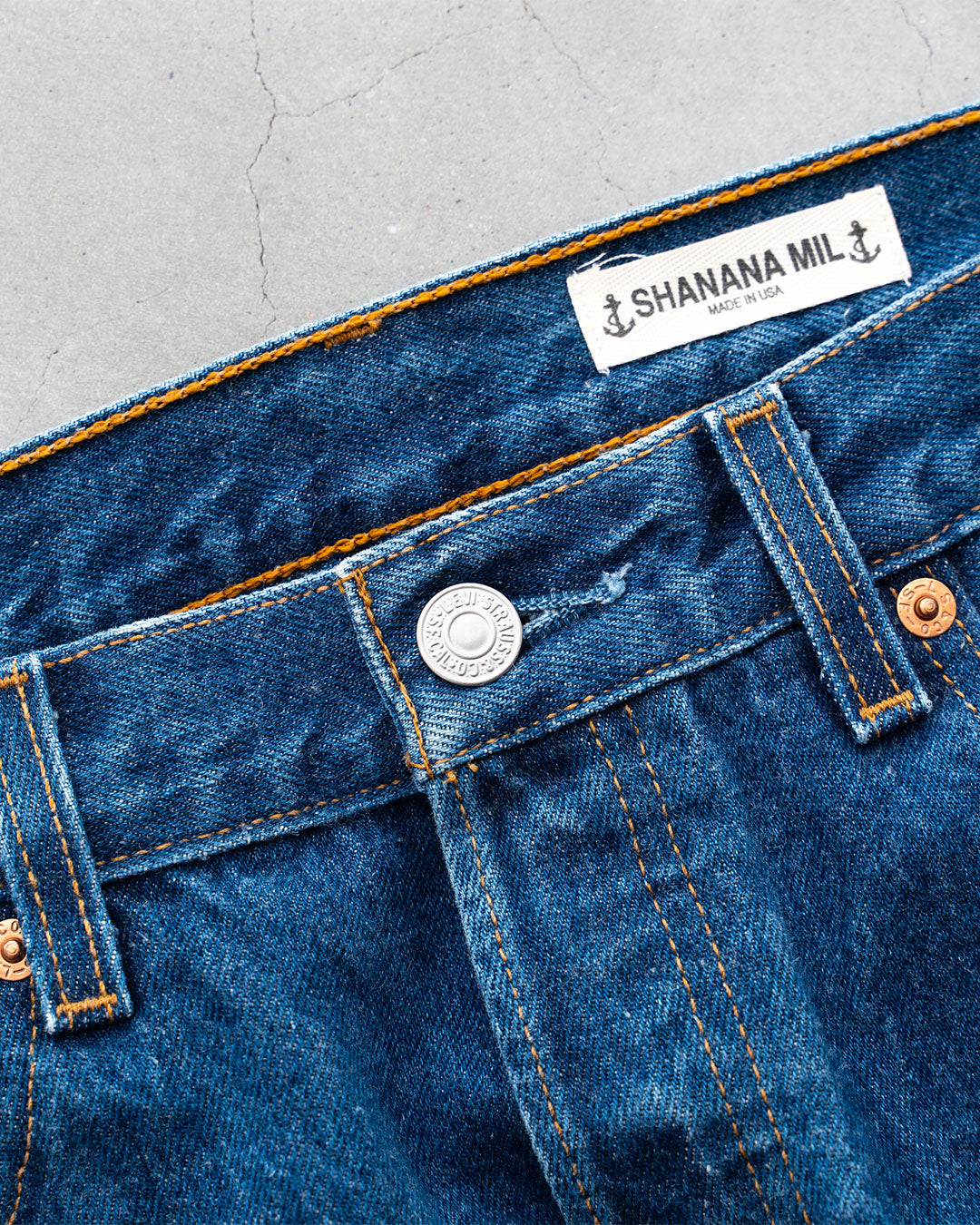 【SHANANA MIL】Used 501 Denim『Hand Embroidery Daisy』②