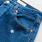 【SHANANA MIL】Used 501 Denim『Hand Embroidery Daisy』②