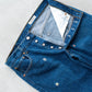 【SHANANA MIL】Used 501 Denim『Hand Embroidery Daisy』②